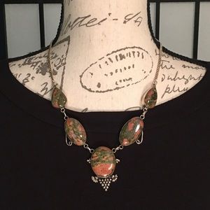 Unakite Natural Gemstone Necklace